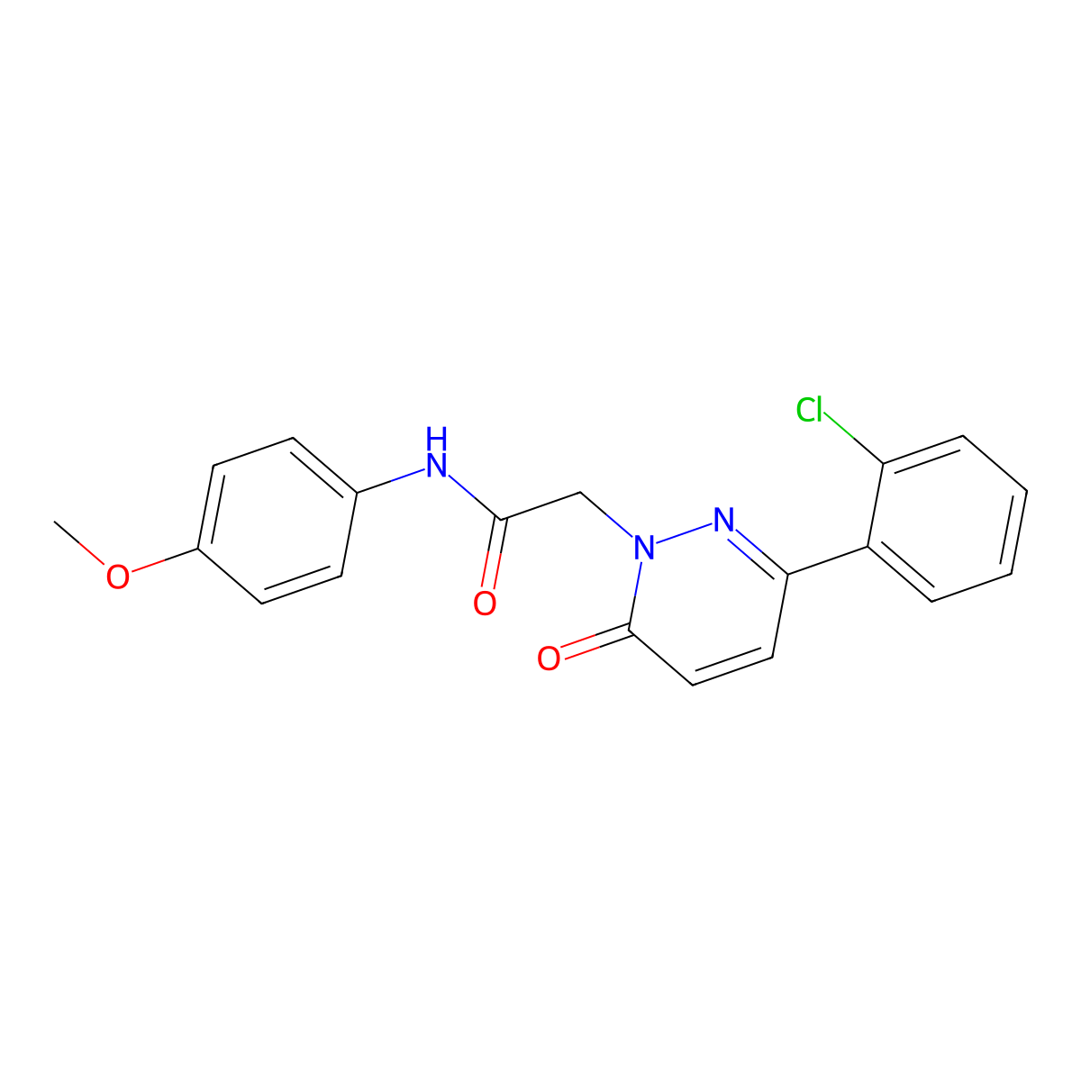 2-[3-(2-chlorophenyl)-6-oxopyridazin-1(6H)-yl]-N-(4-methoxyphenyl)acetamide molecular structure, CAS 1324059-60-0