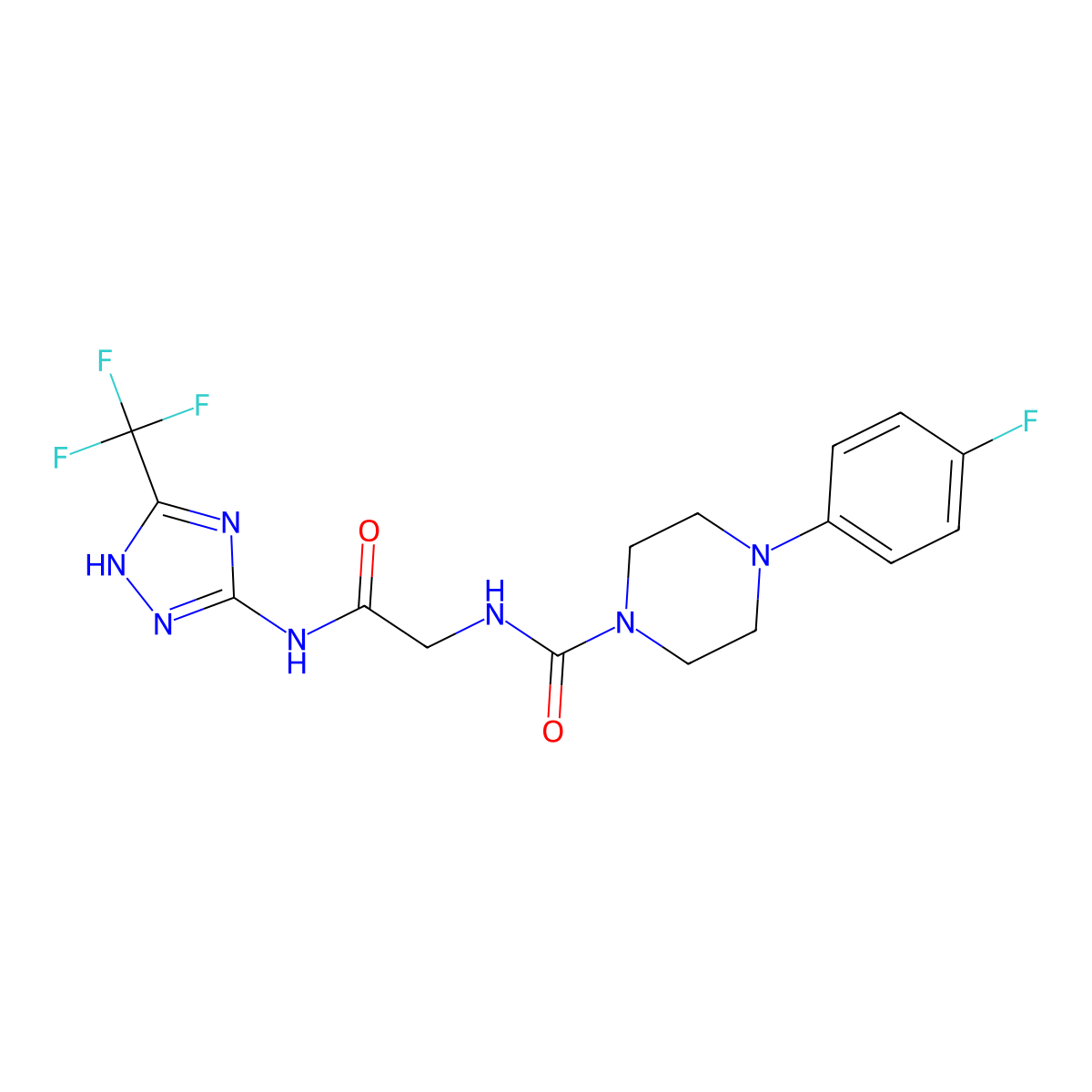 C16H17F4N7O2 molecular structure, CAS 1324059-67-7