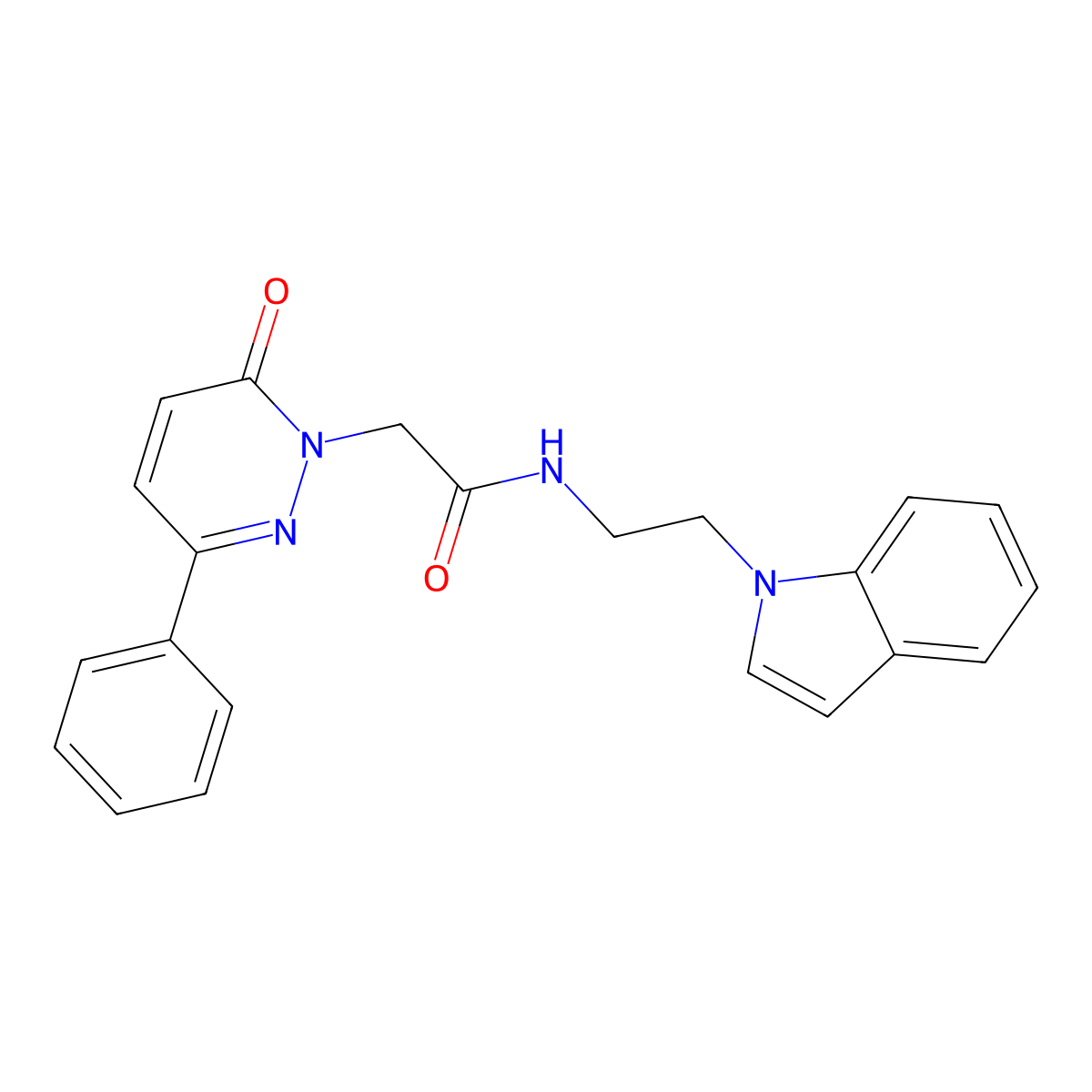 N-[2-(1H-indol-1-yl)ethyl]-2-(6-oxo-3-phenylpyridazin-1(6H)-yl)acetamide molecular structure, CAS 1324060-01-6