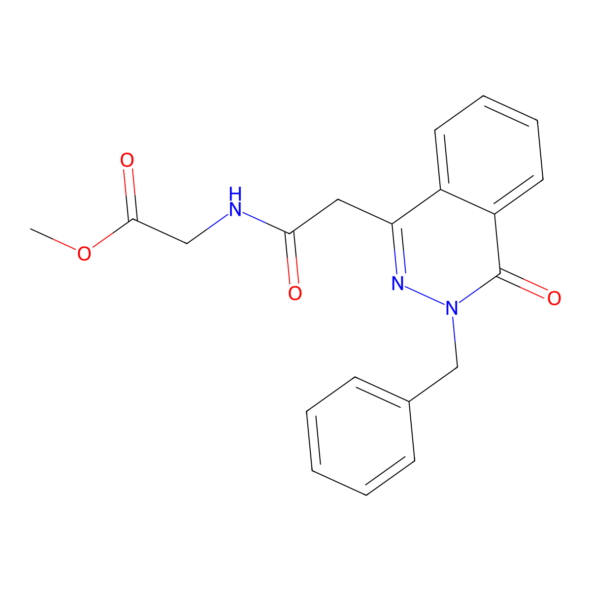 methyl N-[(3-benzyl-4-oxo-3,4-dihydrophthalazin-1-yl)acetyl]glycinate molecular structure, CAS 1324060-06-1