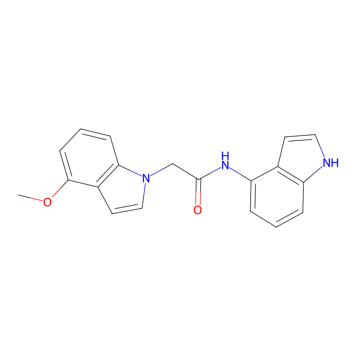 N-(1H-indol-4-yl)-2-(4-methoxy-1H-indol-1-yl)acetamide molecular structure, CAS 1324060-13-0