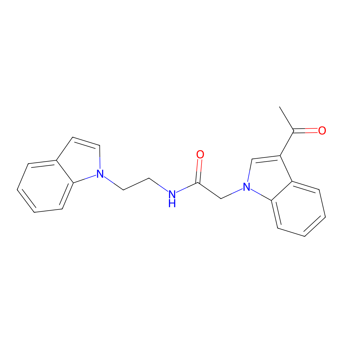 2-(3-acetyl-1H-indol-1-yl)-N-[2-(1H-indol-1-yl)ethyl]acetamide molecular structure, CAS 1324060-17-4