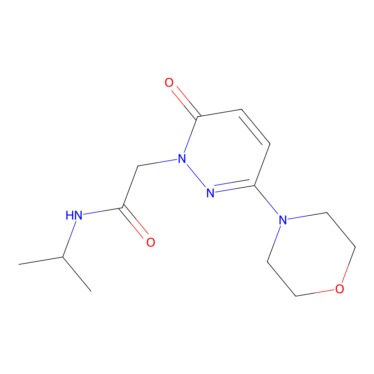 N-isopropyl-2-(3-morpholino-6-oxopyridazin-1(6H)-yl)acetamide molecular structure, CAS 1324060-32-3