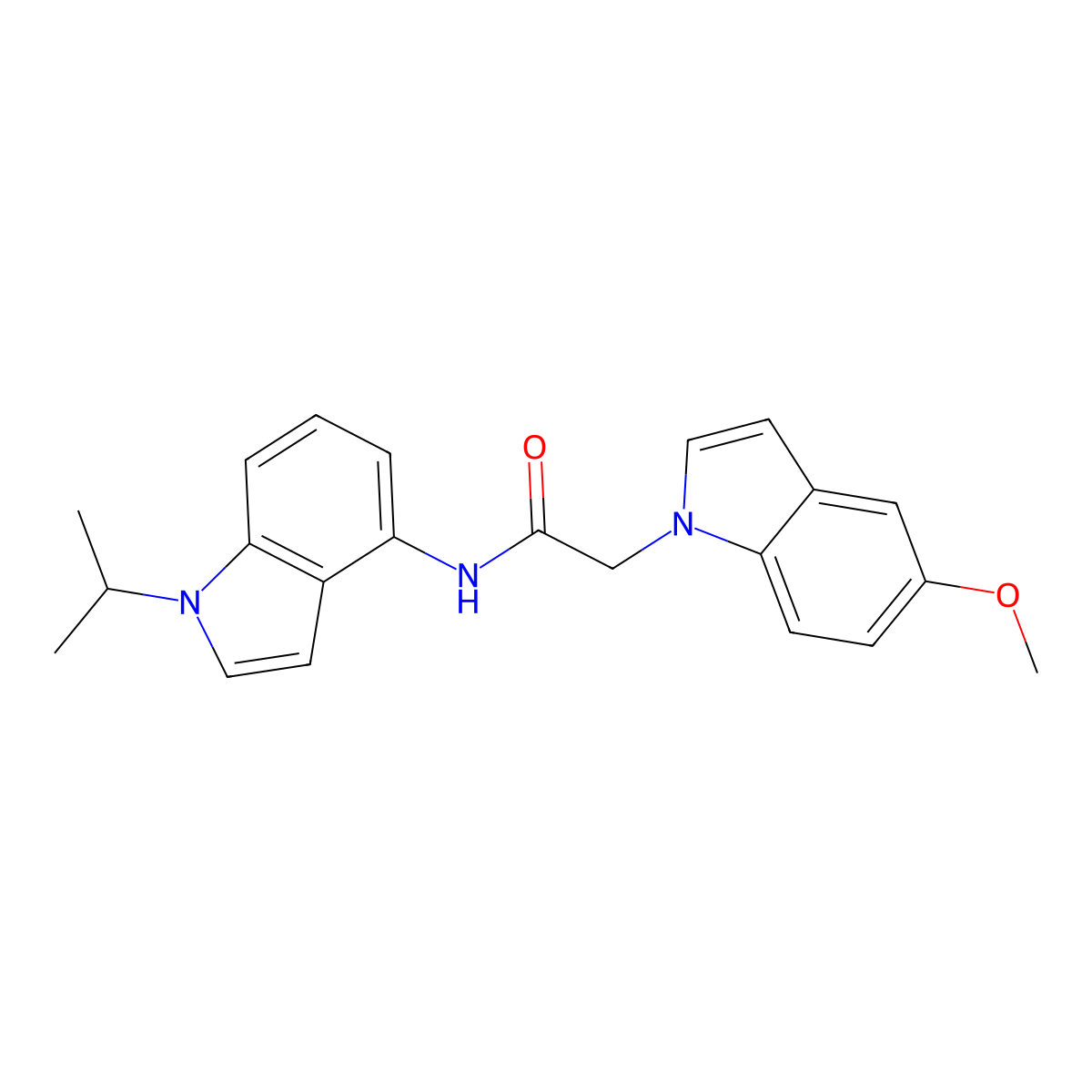 2-(5-methoxy-1H-indol-1-yl)-N-[1-(propan-2-yl)-1H-indol-4-yl]acetamide molecular structure, CAS 1324060-34-5