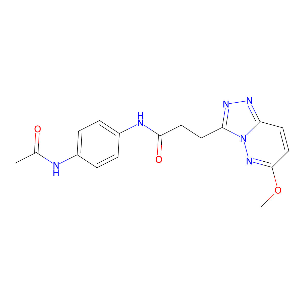 N-(4-acetamidophenyl)-3-(6-methoxy-[1,2,4]triazolo[4,3-b]pyridazin-3-yl)propanamide molecular structure, CAS 1324060-57-2