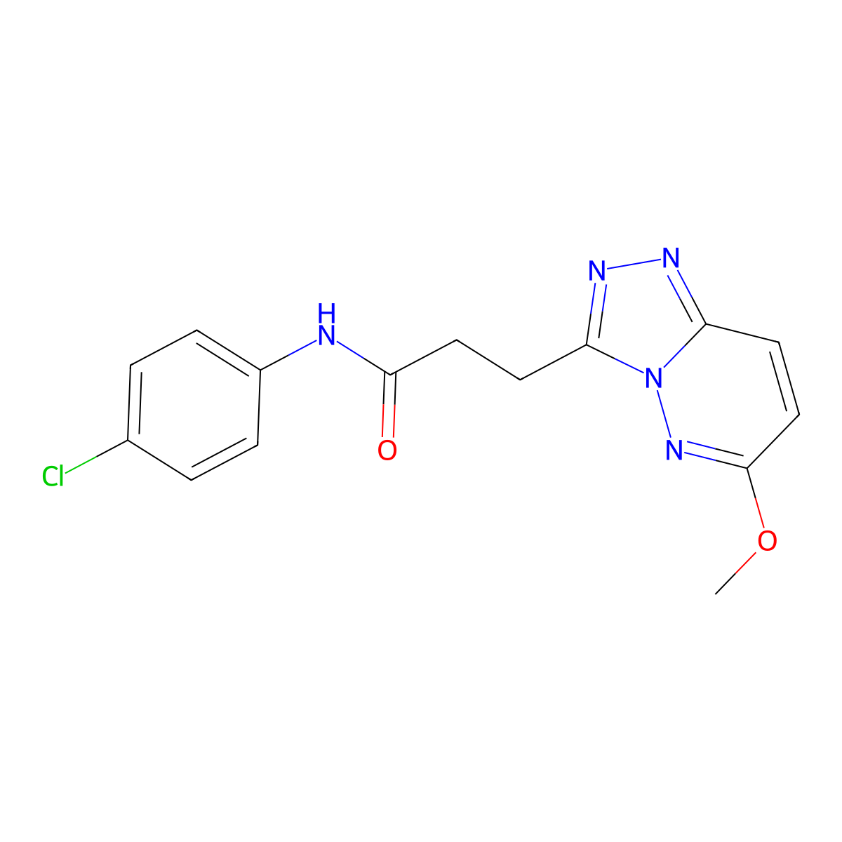 N-(4-chlorophenyl)-3-(6-methoxy-[1,2,4]triazolo[4,3-b]pyridazin-3-yl)propanamide molecular structure, CAS 1324061-03-1