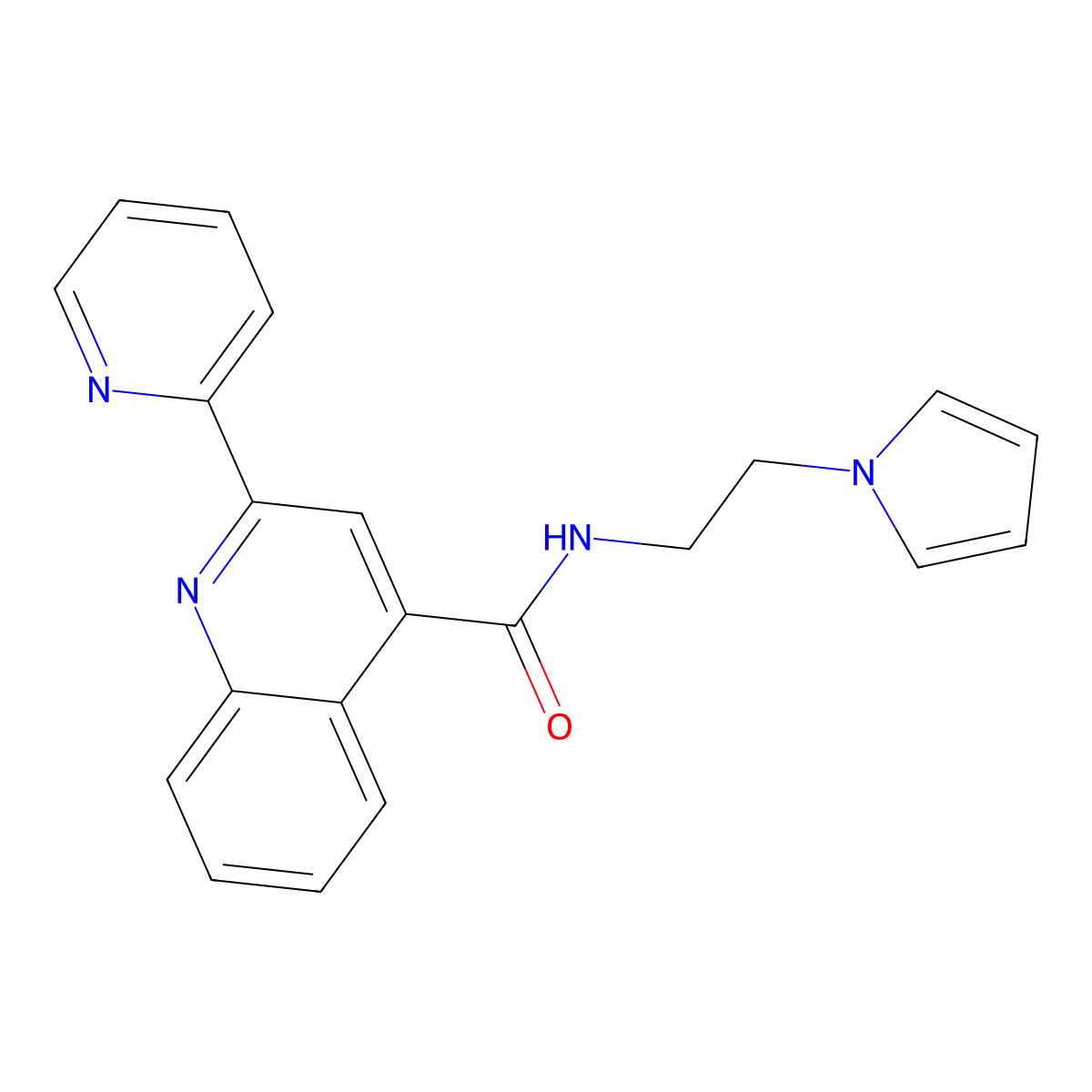2-(pyridin-2-yl)-N-[2-(1H-pyrrol-1-yl)ethyl]quinoline-4-carboxamide molecular structure, CAS 1324061-04-2