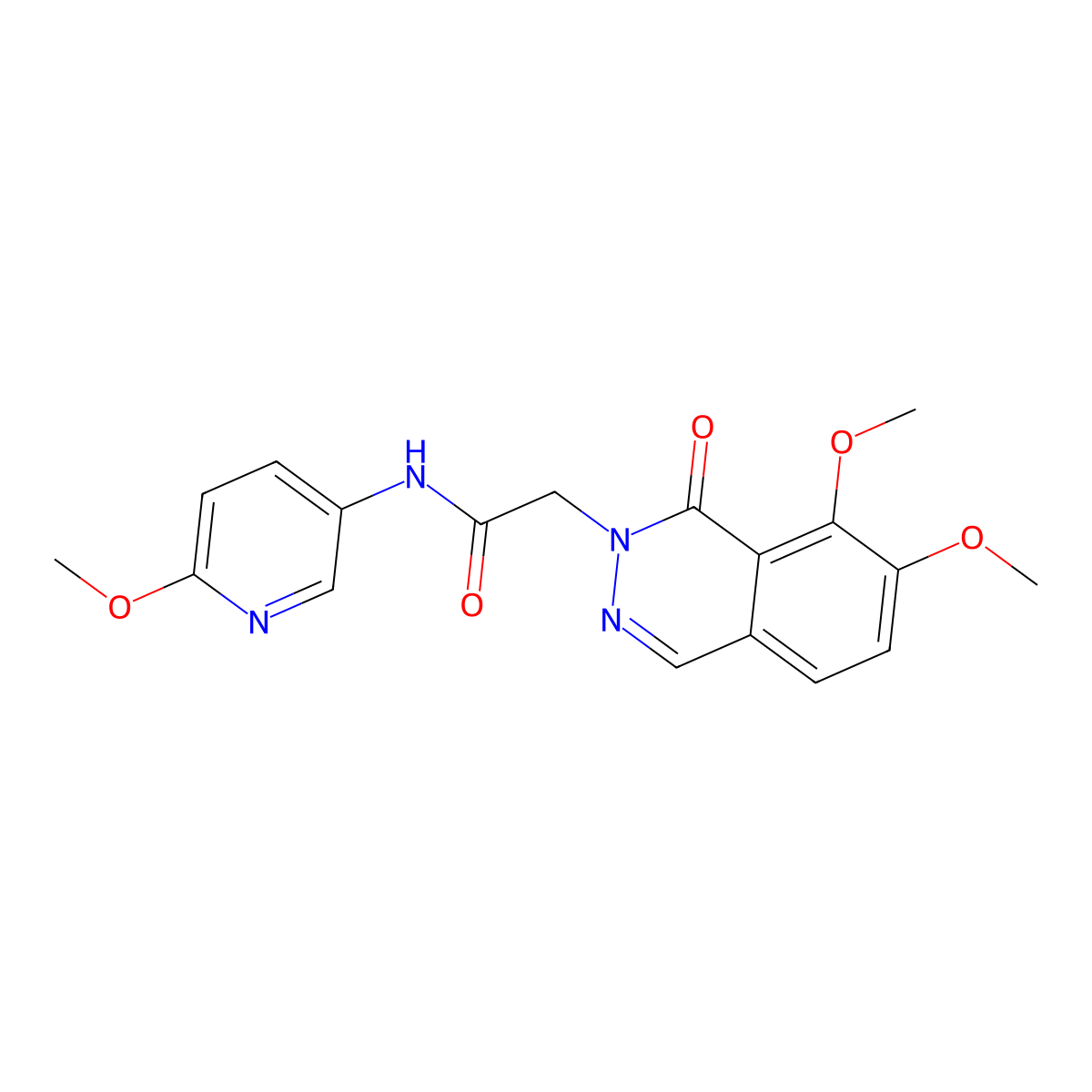 2-(7,8-dimethoxy-1-oxophthalazin-2(1H)-yl)-N-(6-methoxypyridin-3-yl)acetamide molecular structure, CAS 1324061-46-2