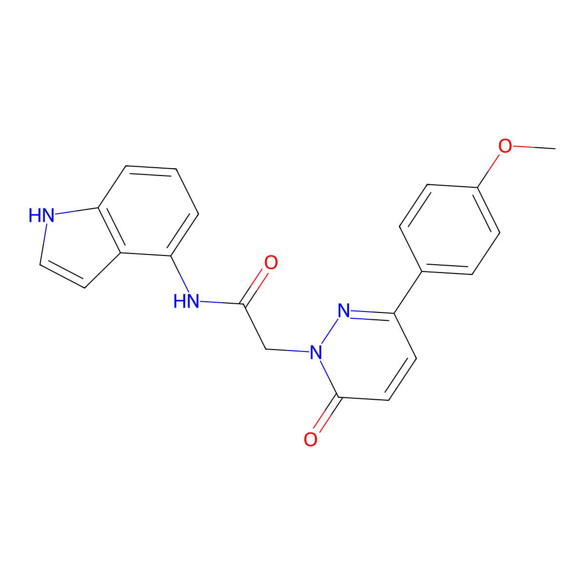 N-(1H-indol-4-yl)-2-[3-(4-methoxyphenyl)-6-oxopyridazin-1(6H)-yl]acetamide molecular structure, CAS 1324061-68-8