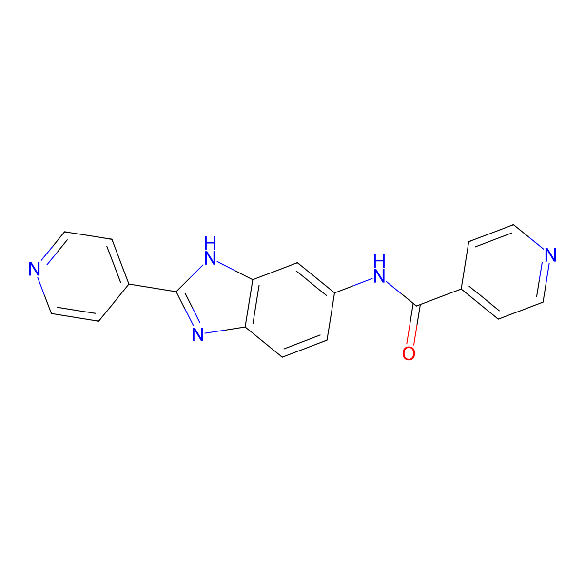 N-[2-(pyridin-4-yl)-1H-benzimidazol-5-yl]pyridine-4-carboxamide molecular structure, CAS 1324061-81-5