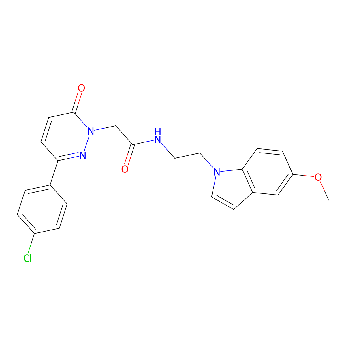 2-[3-(4-chlorophenyl)-6-oxopyridazin-1(6H)-yl]-N-[2-(5-methoxy-1H-indol-1-yl)ethyl]acetamide molecular structure, CAS 1324061-95-1