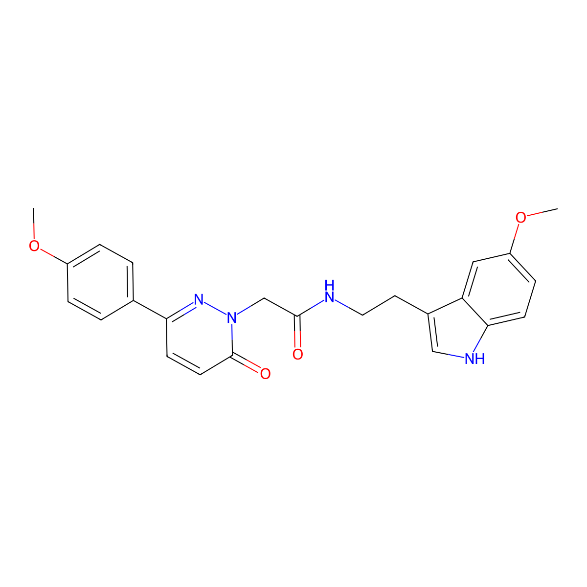 N-[2-(5-methoxy-1H-indol-3-yl)ethyl]-2-[3-(4-methoxyphenyl)-6-oxopyridazin-1(6H)-yl]acetamide molecular structure, CAS 1324062-09-0