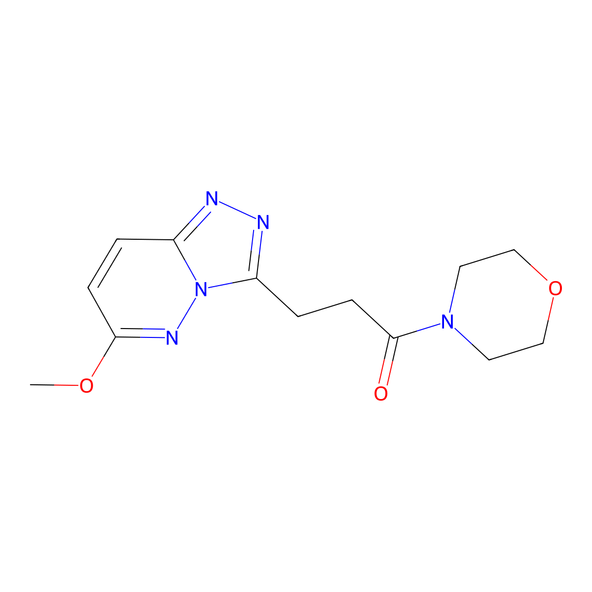 3-(6-Methoxy[1,2,4]triazolo[4,3-b]pyridazin-3-yl)-1-(morpholin-4-yl)propan-1-one molecular structure, CAS 1324062-11-4