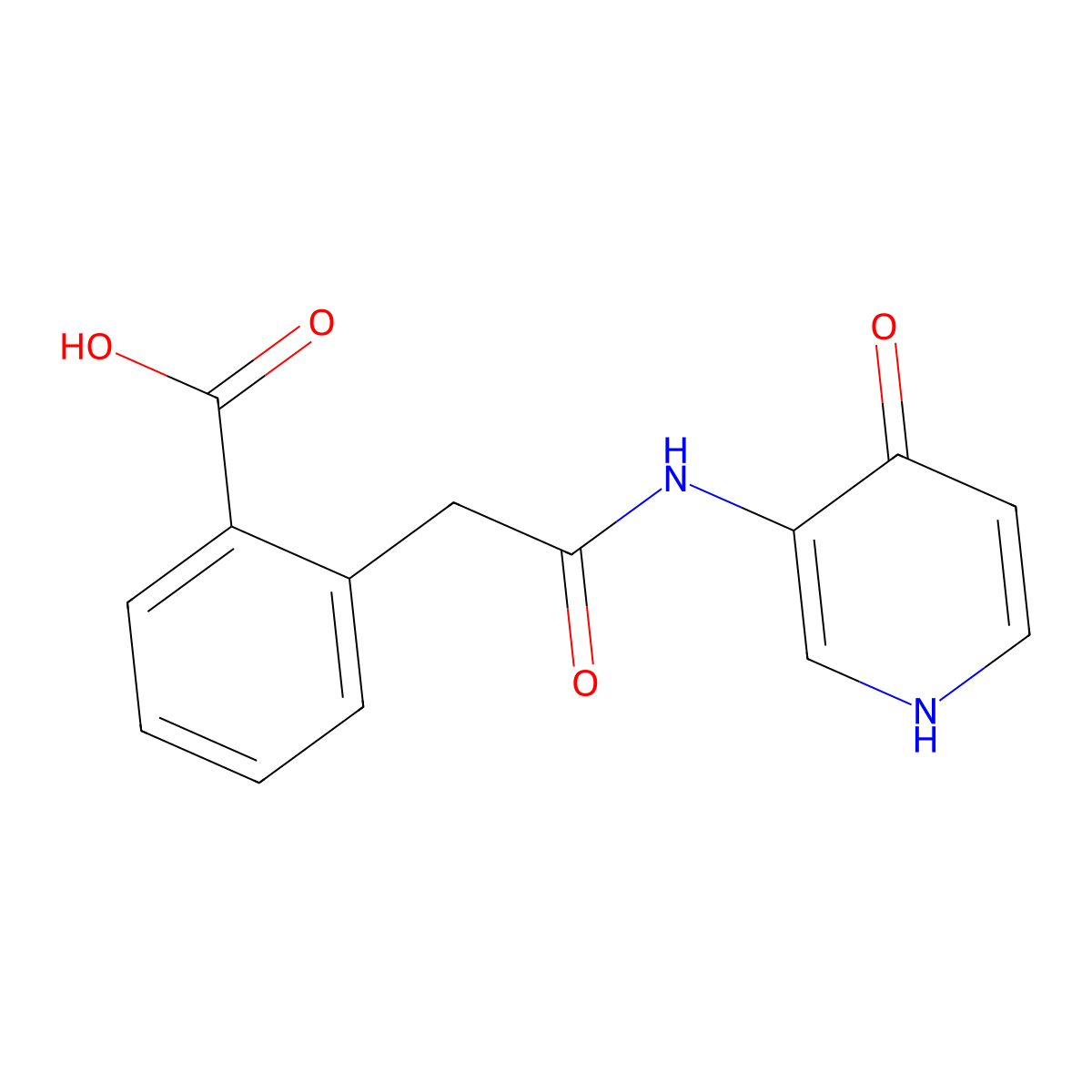 2-(2-((4-Hydroxypyridin-3-yl)amino)-2-oxoethyl)benzoic acid molecular structure, CAS 1324062-61-4