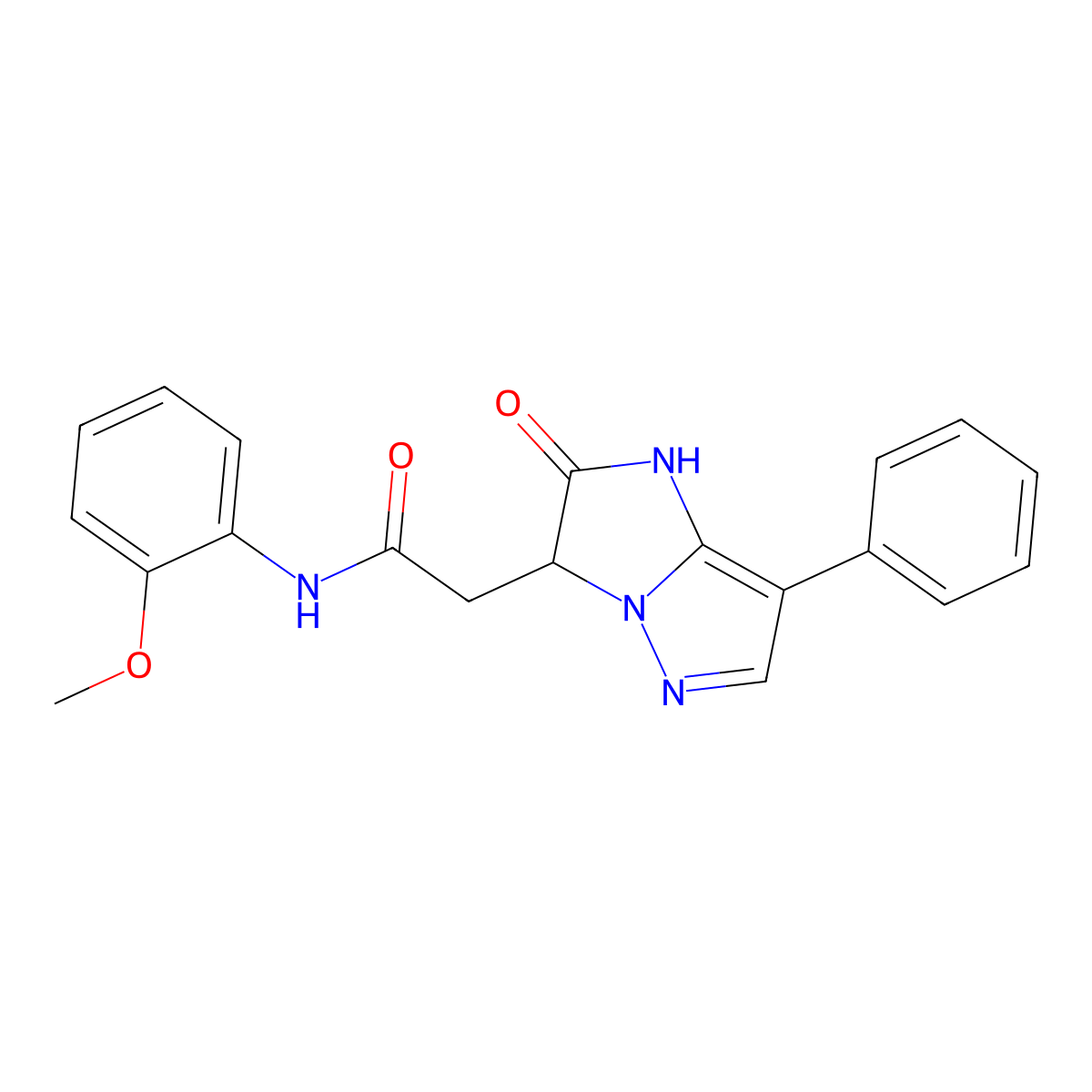 N-(2-methoxyphenyl)-2-(2-oxo-7-phenyl-2,3-dihydro-1H-imidazo[1,2-b]pyrazol-3-yl)acetamide molecular structure, CAS 1324062-71-6