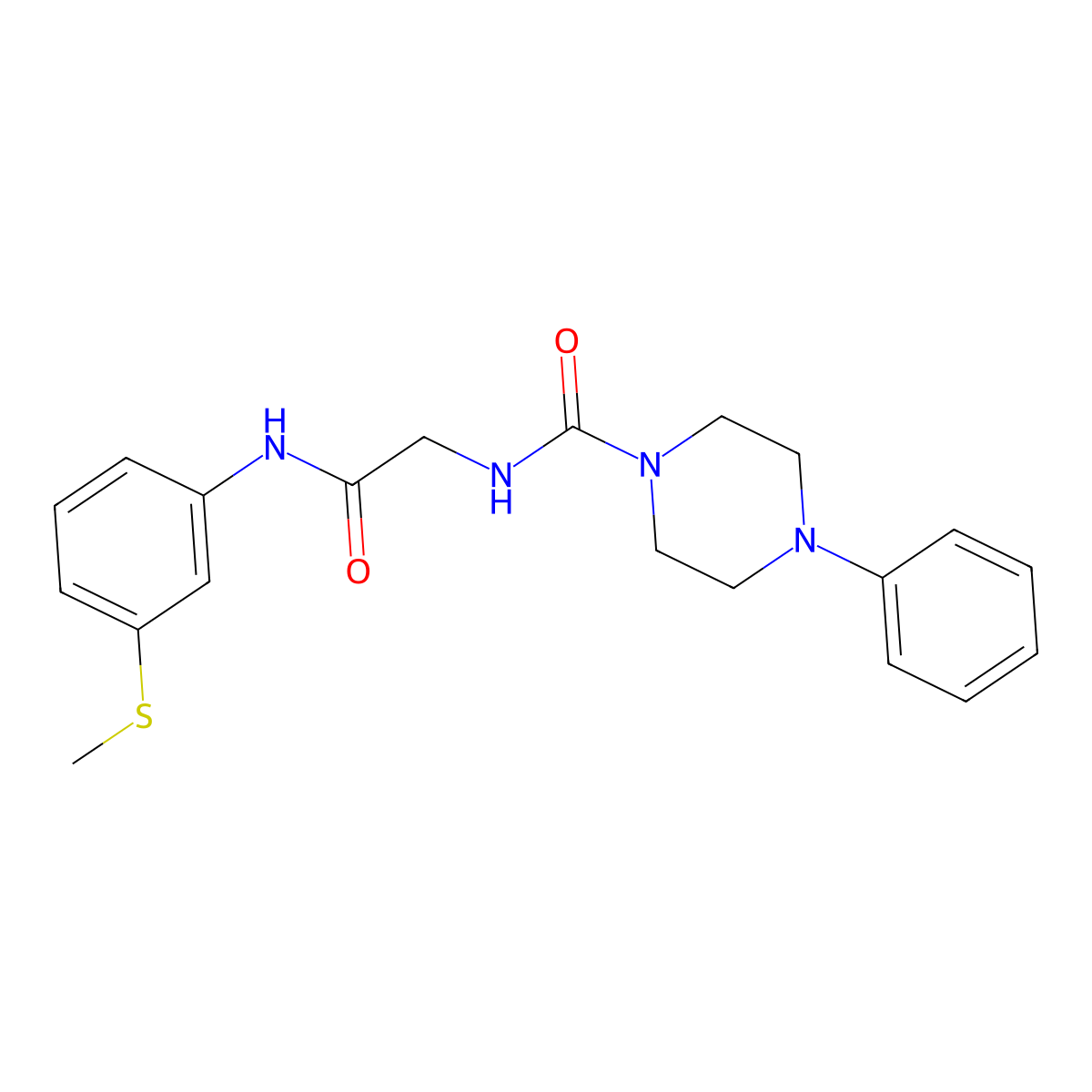 N-(2-{[3-(methylsulfanyl)phenyl]amino}-2-oxoethyl)-4-phenylpiperazine-1-carboxamide molecular structure, CAS 1324063-22-0
