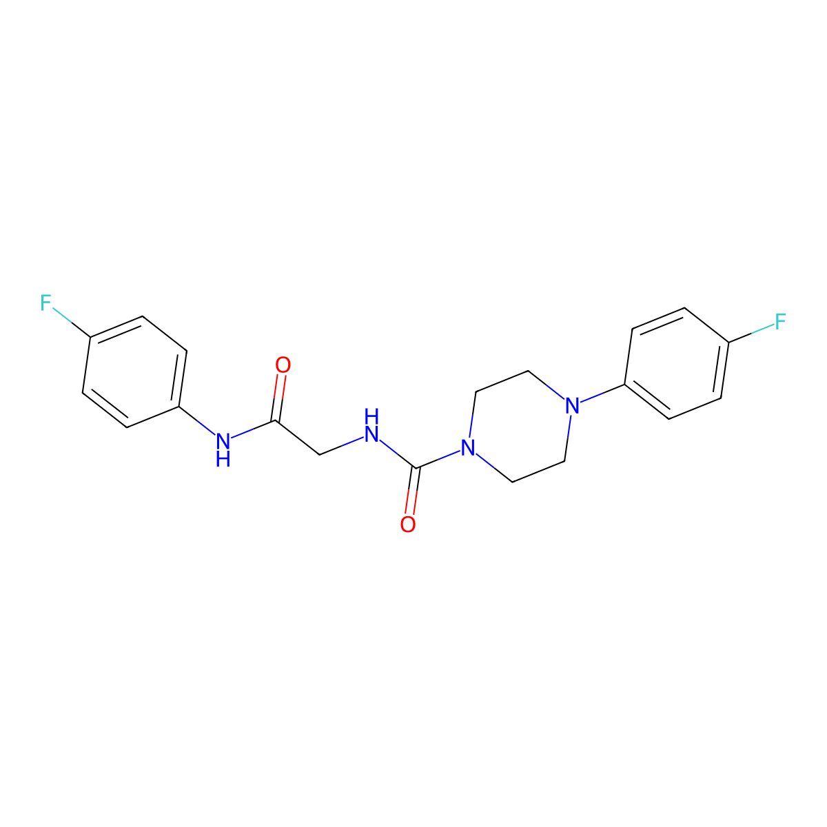 4-(4-fluorophenyl)-N-{2-[(4-fluorophenyl)amino]-2-oxoethyl}piperazine-1-carboxamide molecular structure, CAS 1324063-37-7
