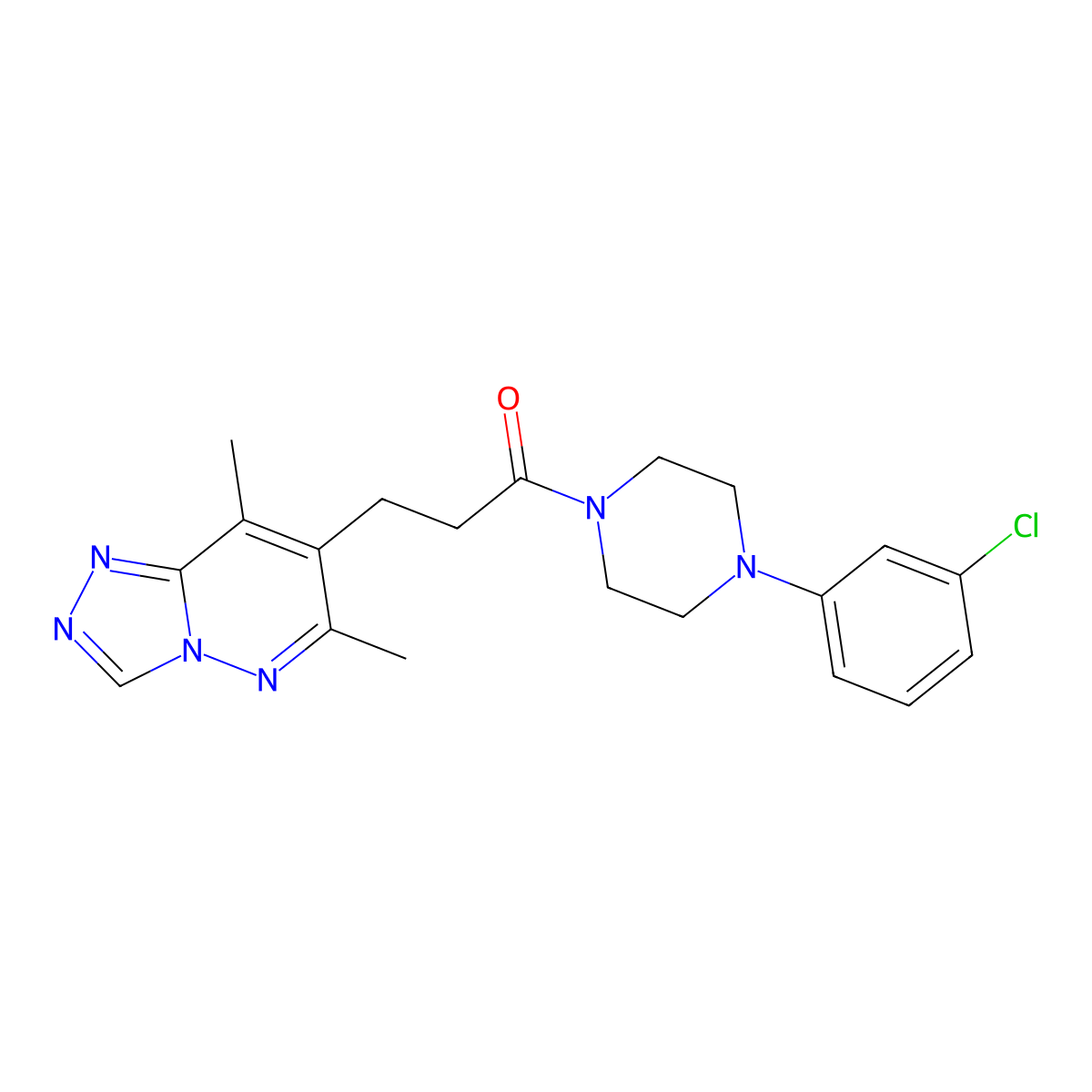 1-[4-(3-Chlorophenyl)piperazin-1-yl]-3-(6,8-dimethyl[1,2,4]triazolo[4,3-b]pyridazin-7-yl)propan-1-one molecular structure, CAS 1324063-53-7
