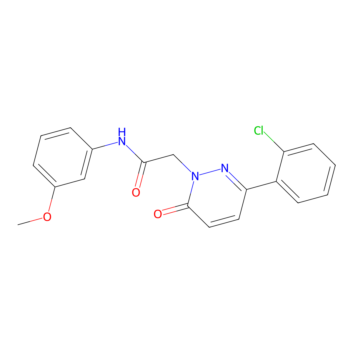 2-[3-(2-chlorophenyl)-6-oxopyridazin-1(6H)-yl]-N-(3-methoxyphenyl)acetamide molecular structure, CAS 1324063-75-3