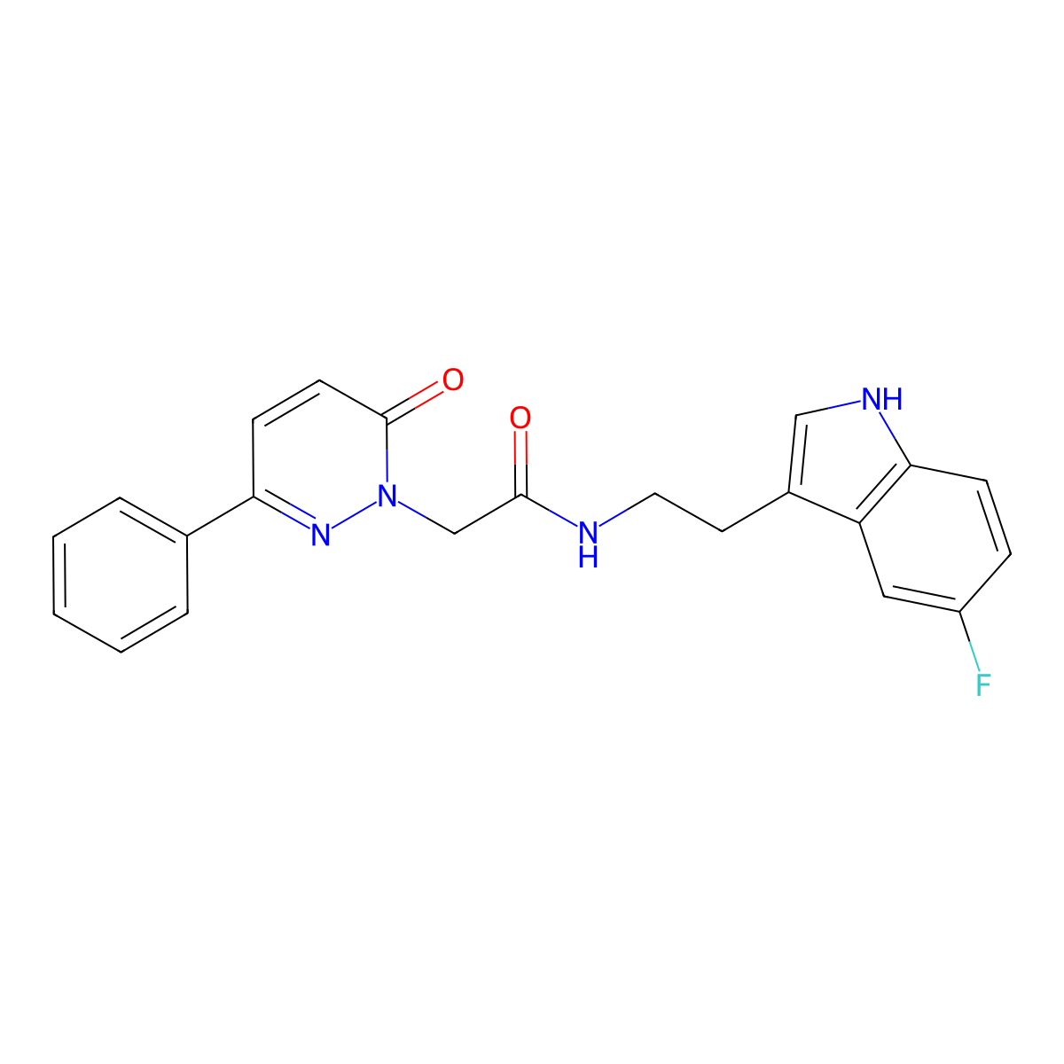 N-[2-(5-fluoro-1H-indol-3-yl)ethyl]-2-(6-oxo-3-phenylpyridazin-1(6H)-yl)acetamide molecular structure, CAS 1324064-26-7