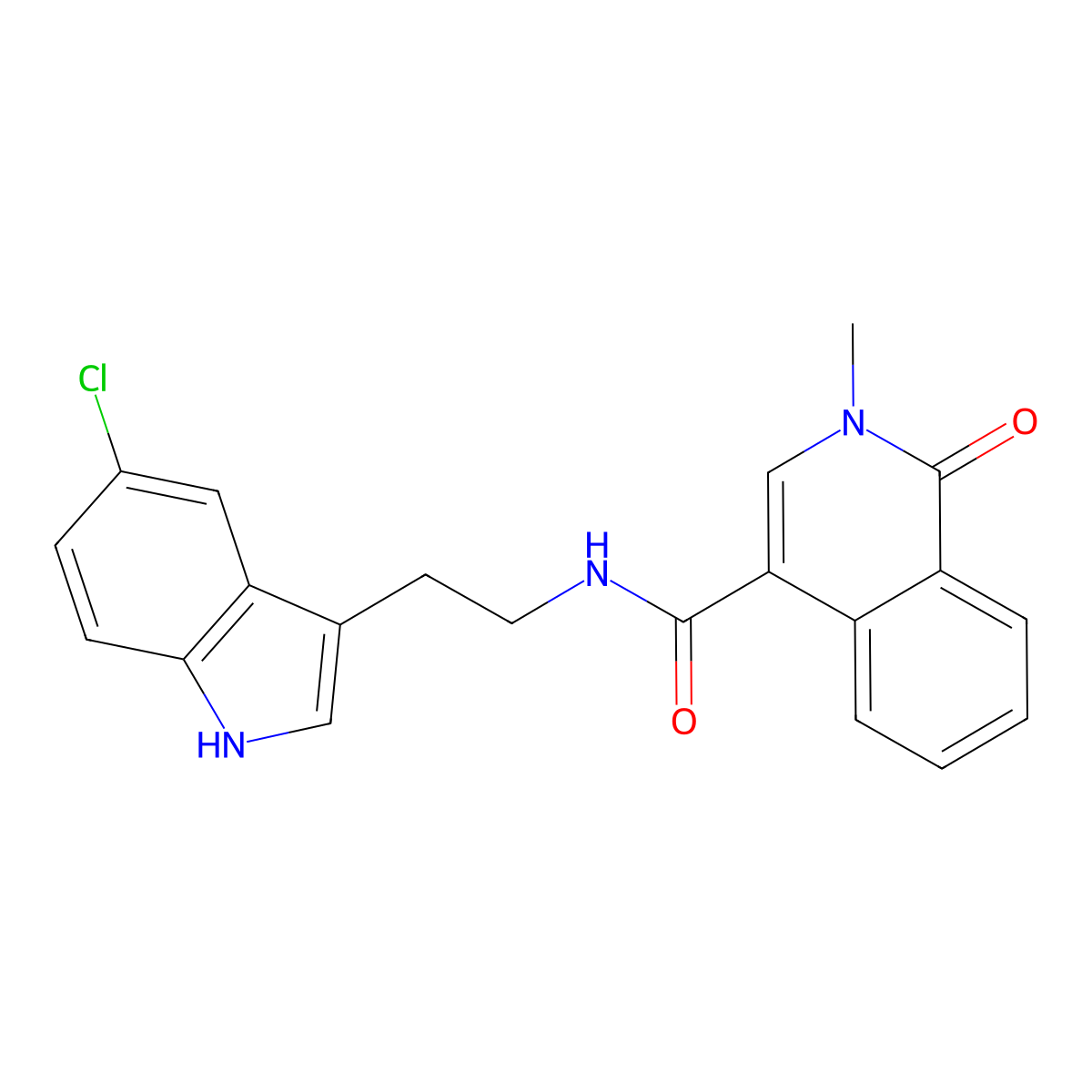 N-[2-(5-chloro-1H-indol-3-yl)ethyl]-2-methyl-1-oxo-1,2-dihydroisoquinoline-4-carboxamide molecular structure, CAS 1324064-43-8