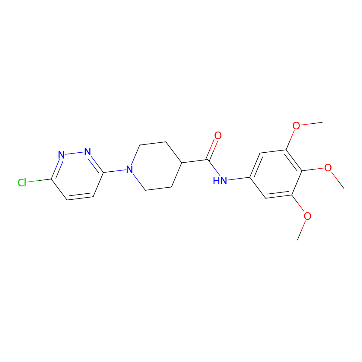 1-(6-chloropyridazin-3-yl)-N-(3,4,5-trimethoxyphenyl)piperidine-4-carboxamide molecular structure, CAS 1324064-77-8