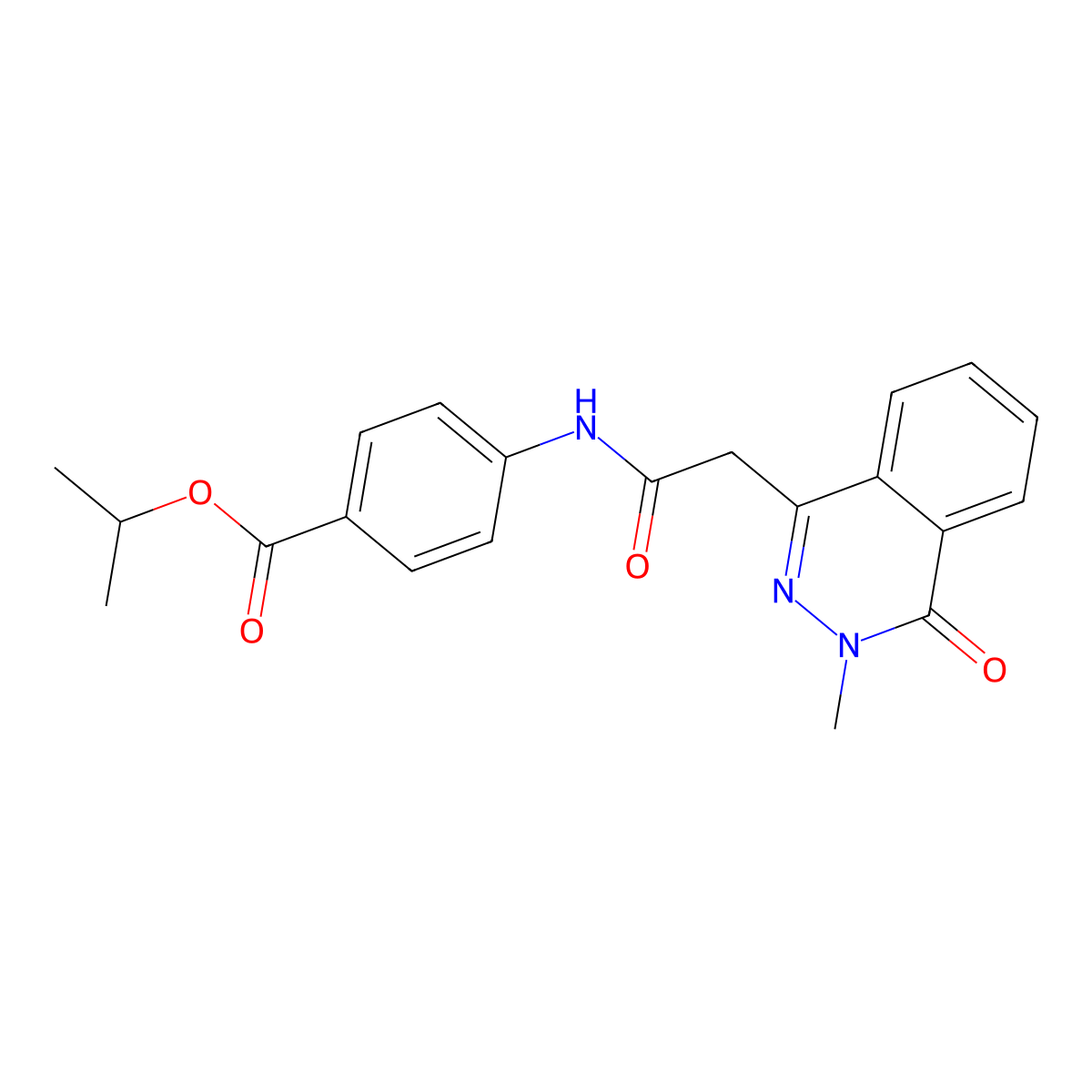 Propan-2-yl 4-{[(3-methyl-4-oxo-3,4-dihydrophthalazin-1-yl)acetyl]amino}benzoate molecular structure, CAS 1324064-91-6