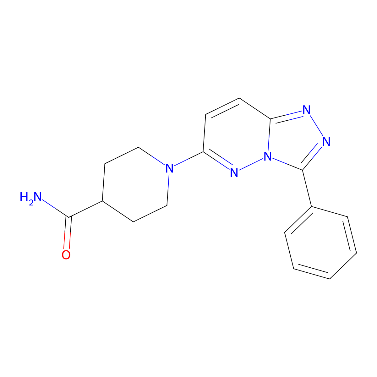 1-(3-Phenyl[1,2,4]triazolo[4,3-b]pyridazin-6-yl)piperidine-4-carboxamide molecular structure, CAS 1324065-18-0