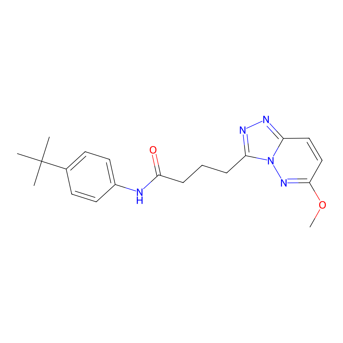 N-(4-tert-butylphenyl)-4-(6-methoxy[1,2,4]triazolo[4,3-b]pyridazin-3-yl)butanamide molecular structure, CAS 1324065-36-2
