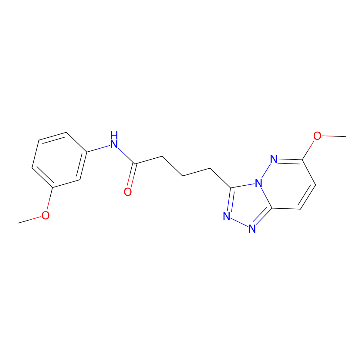 4-(6-methoxy-[1,2,4]triazolo[4,3-b]pyridazin-3-yl)-N-(3-methoxyphenyl)butanamide molecular structure, CAS 1324065-61-3
