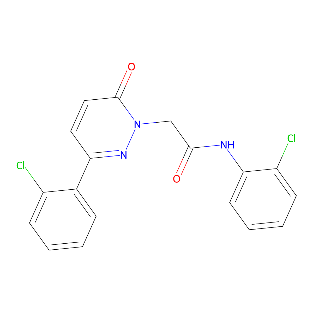 N-(2-chlorophenyl)-2-[3-(2-chlorophenyl)-6-oxopyridazin-1(6H)-yl]acetamide molecular structure, CAS 1324065-65-7