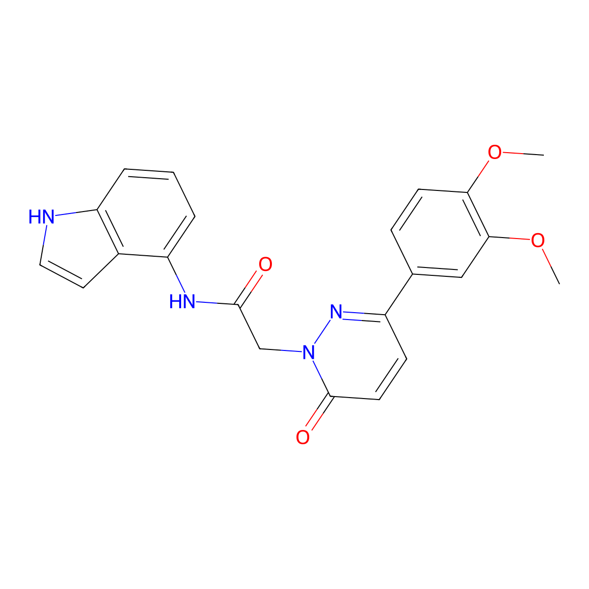 2-[3-(3,4-dimethoxyphenyl)-6-oxopyridazin-1(6H)-yl]-N-(1H-indol-4-yl)acetamide molecular structure, CAS 1324065-83-9