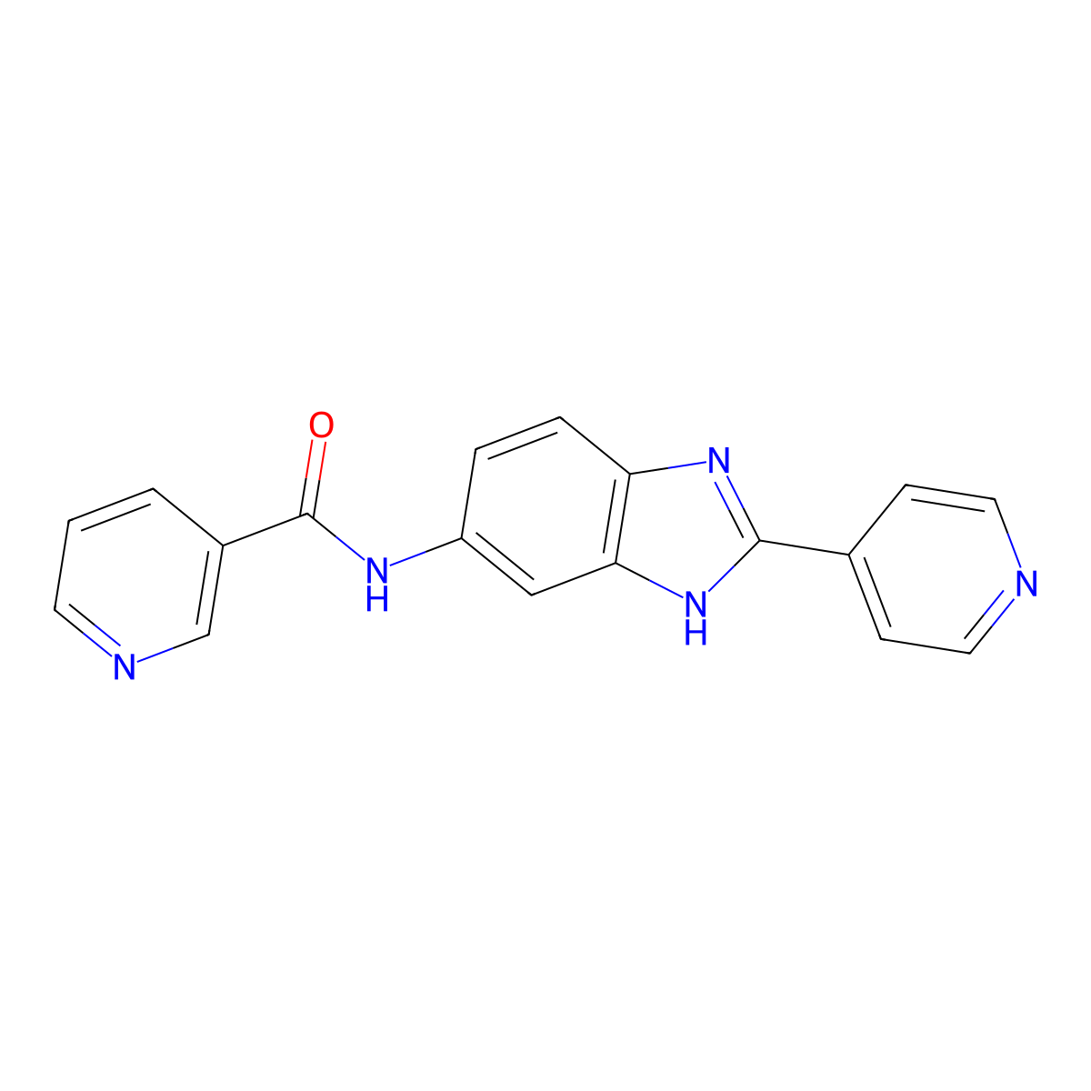 N-[2-(pyridin-4-yl)-1H-benzimidazol-5-yl]pyridine-3-carboxamide molecular structure, CAS 1324066-10-5