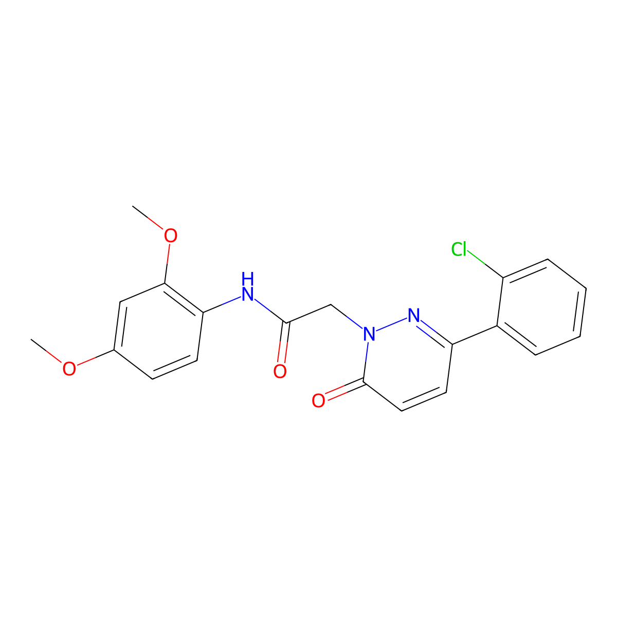 2-[3-(2-chlorophenyl)-6-oxopyridazin-1(6H)-yl]-N-(2,4-dimethoxyphenyl)acetamide molecular structure, CAS 1324066-41-2