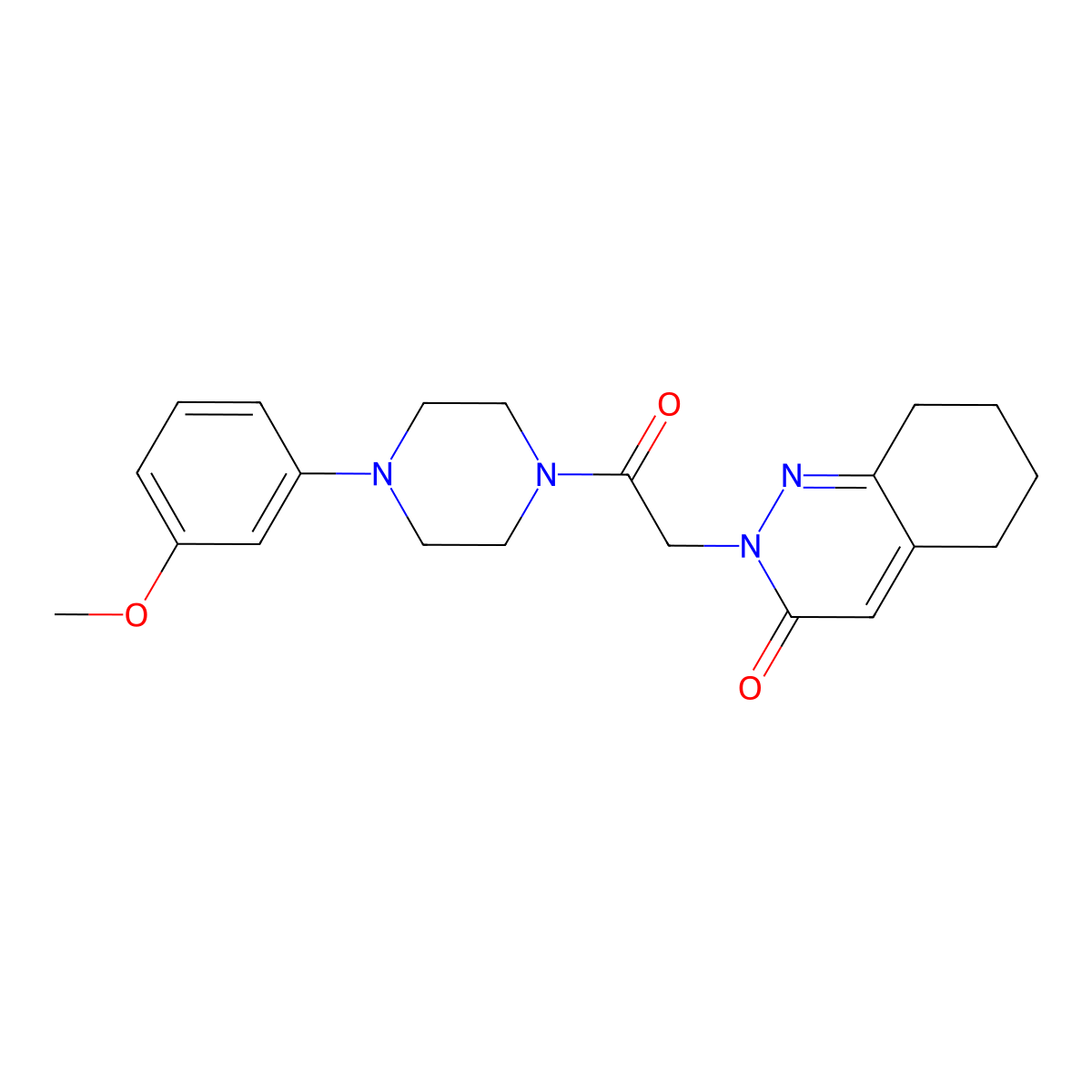 2-{2-[4-(3-methoxyphenyl)piperazino]-2-oxoethyl}-5,6,7,8-tetrahydro-3(2H)-cinnolinone molecular structure, CAS 1324066-55-8