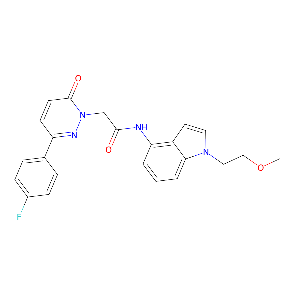 2-[3-(4-fluorophenyl)-6-oxopyridazin-1(6H)-yl]-N-[1-(2-methoxyethyl)-1H-indol-4-yl]acetamide molecular structure, CAS 1324066-89-8
