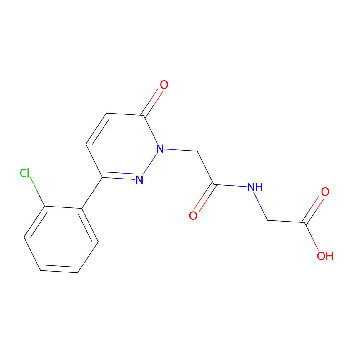 N-{[3-(2-chlorophenyl)-6-oxopyridazin-1(6H)-yl]acetyl}glycine molecular structure, CAS 1324066-93-4