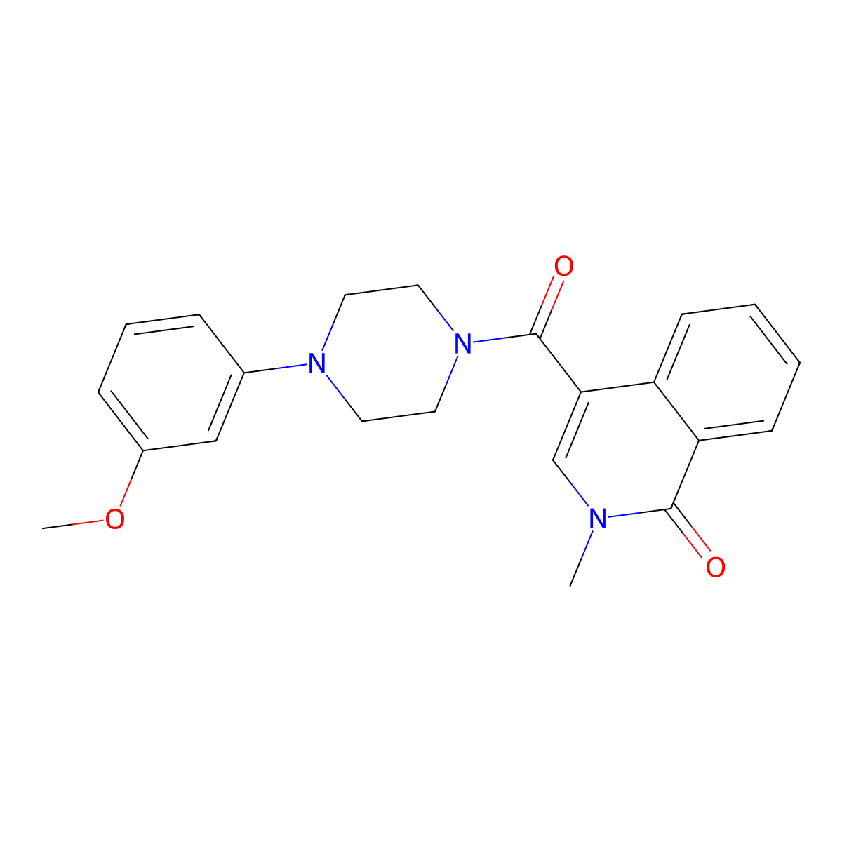 4-{[4-(3-methoxyphenyl)piperazin-1-yl]carbonyl}-2-methylisoquinolin-1(2H)-one molecular structure, CAS 1324068-04-3