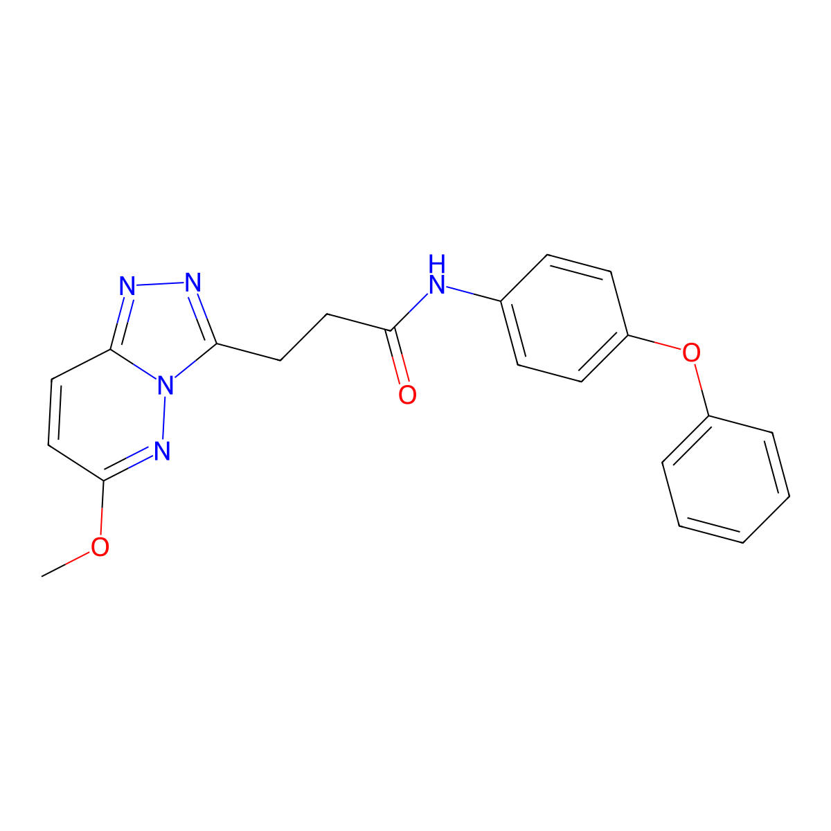 3-(6-methoxy[1,2,4]triazolo[4,3-b]pyridazin-3-yl)-N-(4-phenoxyphenyl)propanamide molecular structure, CAS 1324068-58-7