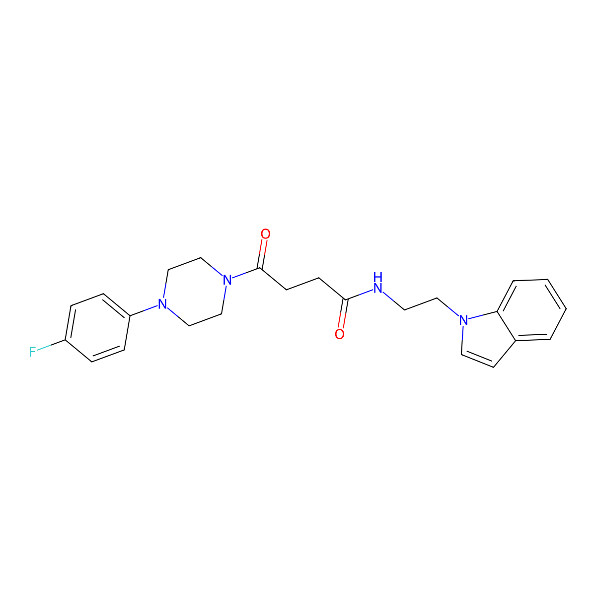 4-[4-(4-fluorophenyl)piperazin-1-yl]-N-[2-(1H-indol-1-yl)ethyl]-4-oxobutanamide molecular structure, CAS 1324068-65-6