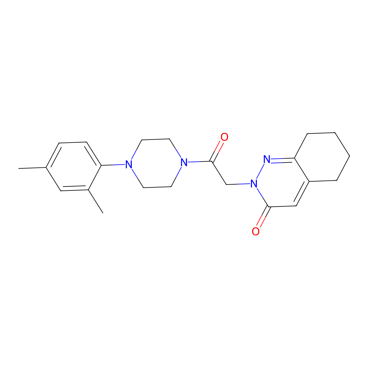 2-{2-[4-(2,4-dimethylphenyl)piperazino]-2-oxoethyl}-5,6,7,8-tetrahydro-3(2H)-cinnolinone molecular structure, CAS 1324068-68-9