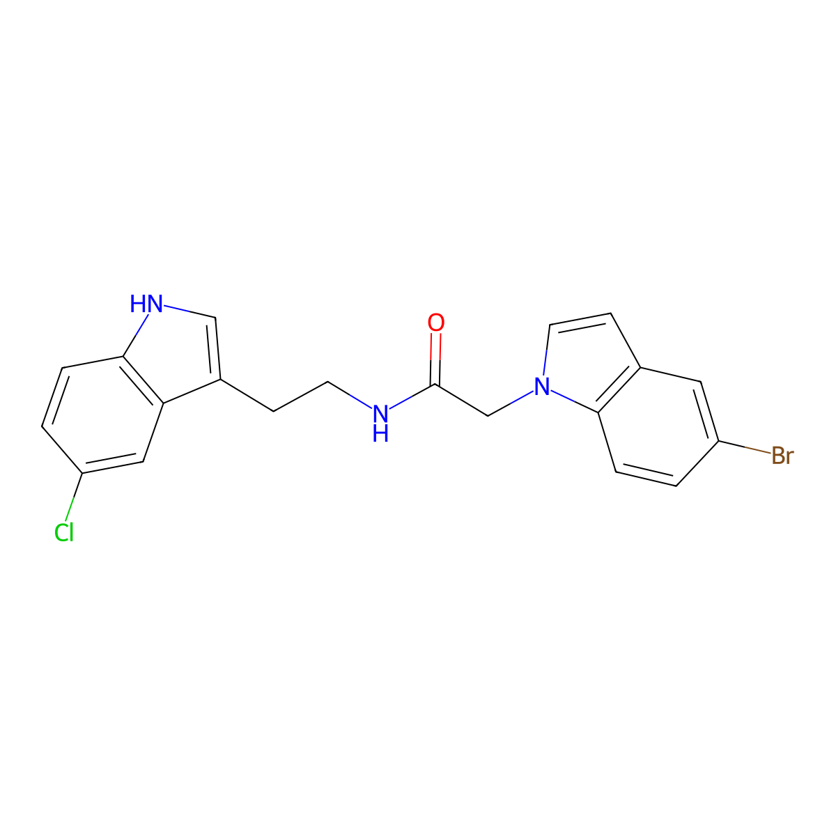 2-(5-bromo-1H-indol-1-yl)-N-[2-(5-chloro-1H-indol-3-yl)ethyl]acetamide molecular structure, CAS 1324068-71-4