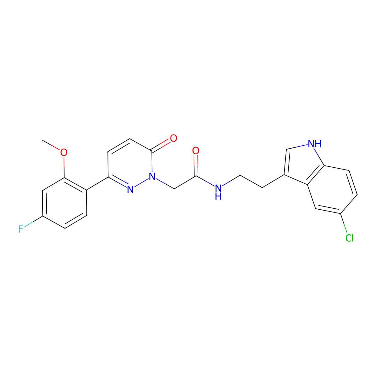 N-[2-(5-chloro-1H-indol-3-yl)ethyl]-2-[3-(4-fluoro-2-methoxyphenyl)-6-oxopyridazin-1(6H)-yl]acetamide molecular structure, CAS 1324068-73-6