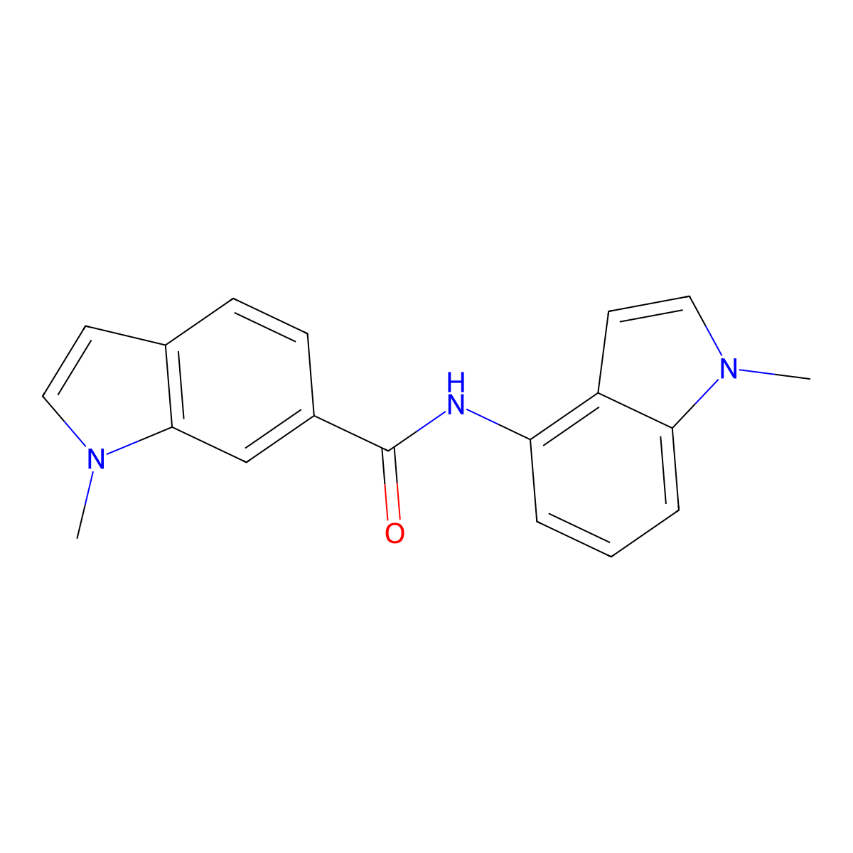 1-methyl-N-(1-methyl-1H-indol-4-yl)-1H-indole-6-carboxamide molecular structure, CAS 1324068-83-8