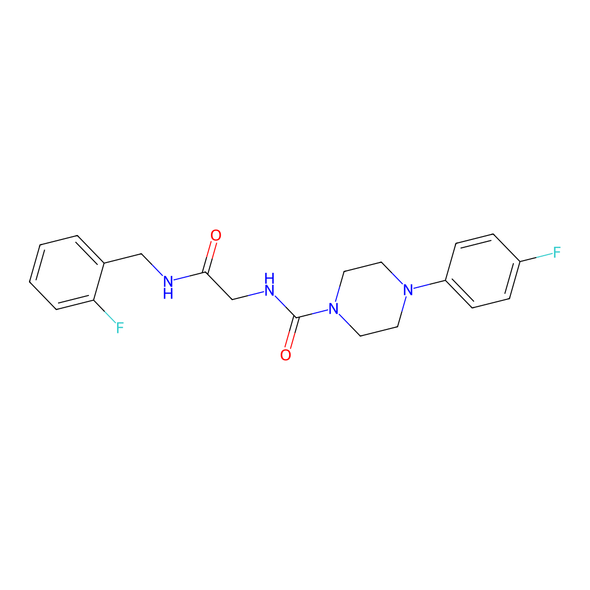 N-{2-[(2-fluorobenzyl)amino]-2-oxoethyl}-4-(4-fluorophenyl)piperazine-1-carboxamide molecular structure, CAS 1324069-01-3