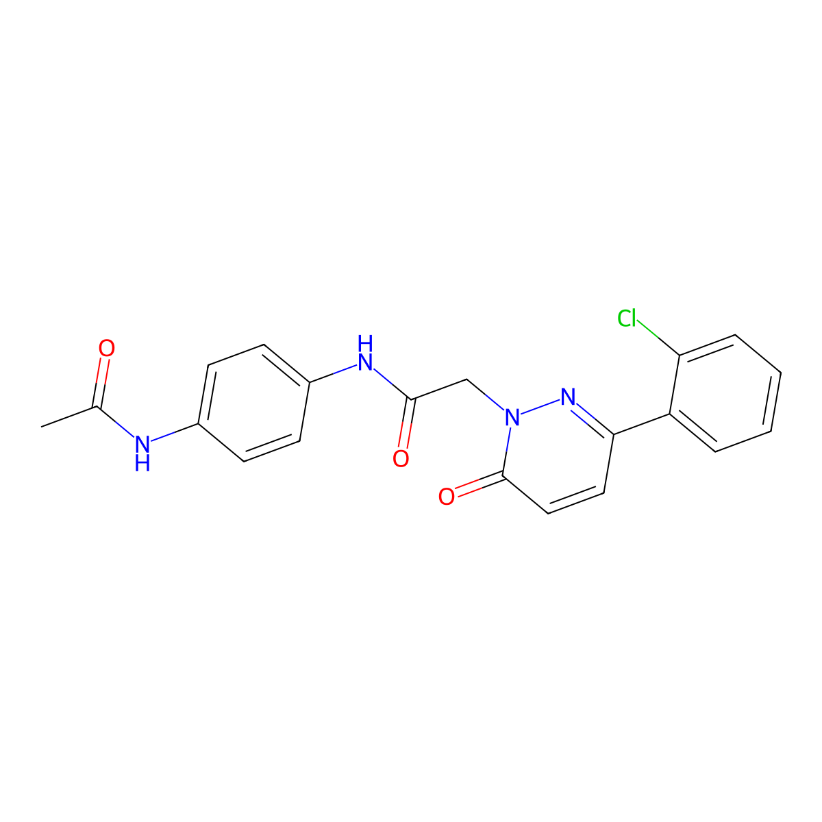 N-[4-(acetylamino)phenyl]-2-[3-(2-chlorophenyl)-6-oxopyridazin-1(6H)-yl]acetamide molecular structure, CAS 1324069-07-9