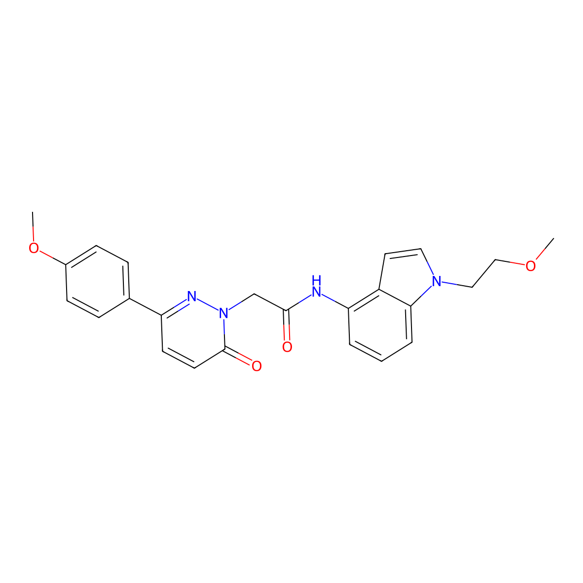 N-[1-(2-methoxyethyl)-1H-indol-4-yl]-2-[3-(4-methoxyphenyl)-6-oxopyridazin-1(6H)-yl]acetamide molecular structure, CAS 1324069-34-2