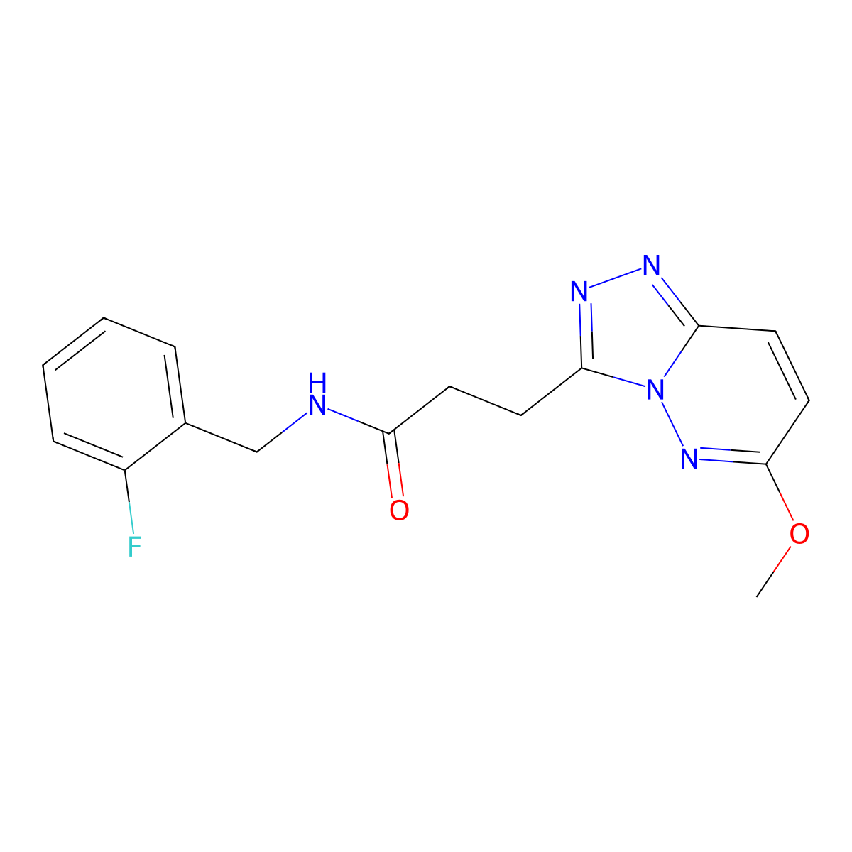 N-(2-fluorobenzyl)-3-(6-methoxy-[1,2,4]triazolo[4,3-b]pyridazin-3-yl)propanamide molecular structure, CAS 1324069-83-1
