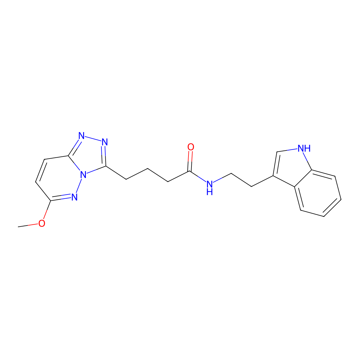 N-[2-(1H-indol-3-yl)ethyl]-4-(6-methoxy[1,2,4]triazolo[4,3-b]pyridazin-3-yl)butanamide molecular structure, CAS 1324069-95-5