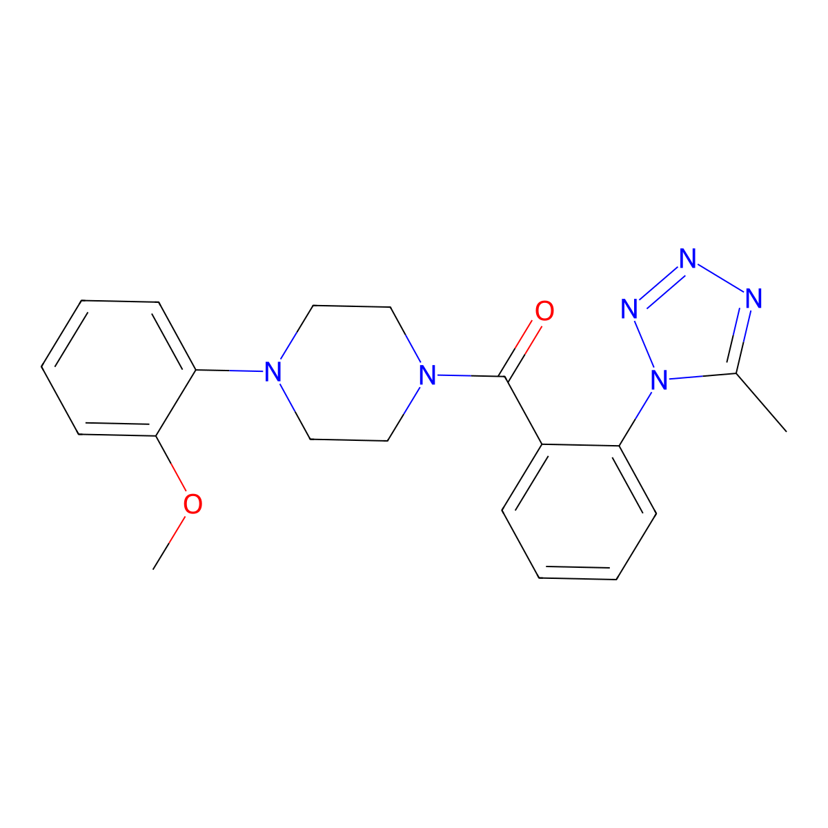 [4-(2-methoxyphenyl)piperazin-1-yl][2-(5-methyl-1H-tetrazol-1-yl)phenyl]methanone molecular structure, CAS 1324070-01-0